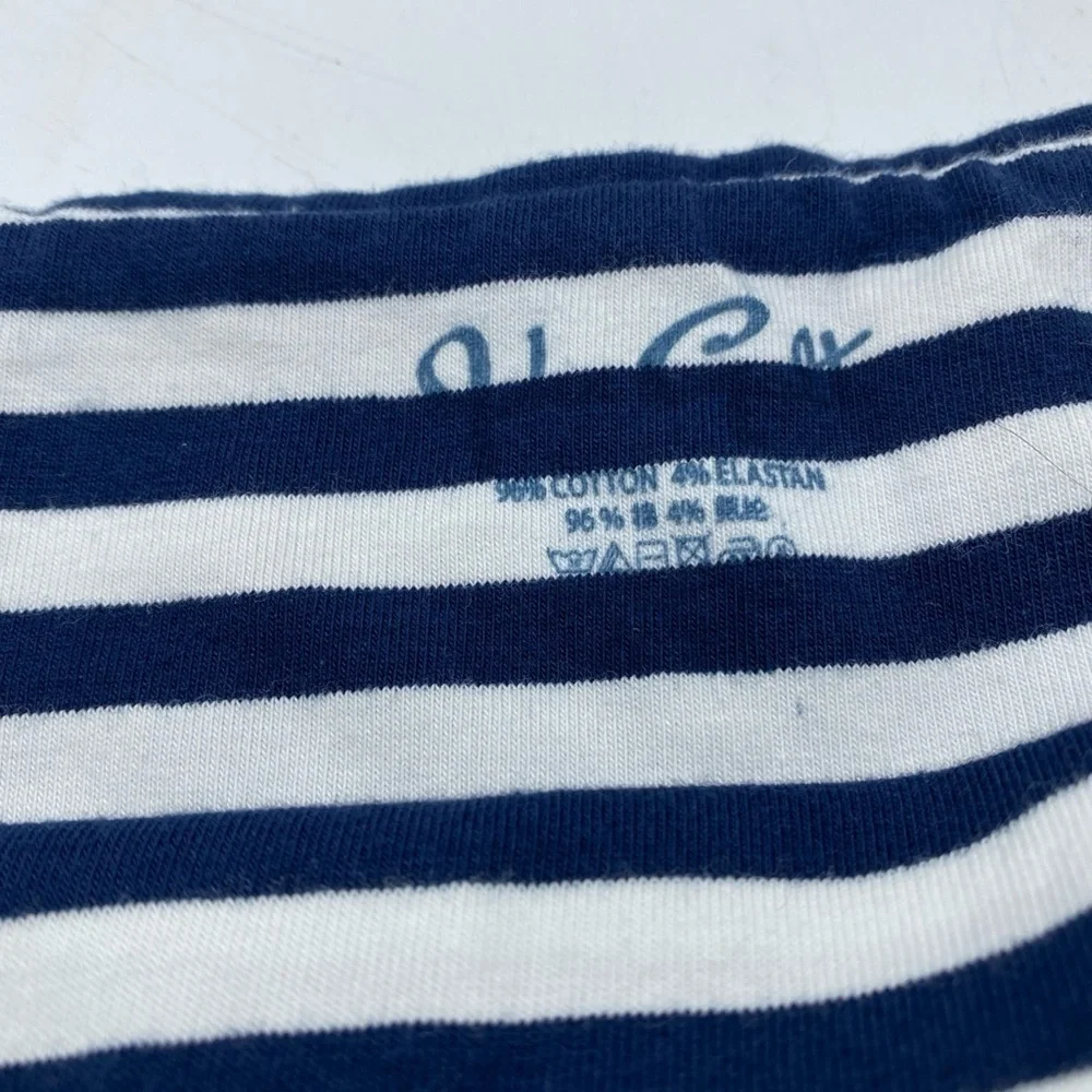 Brandy Melville Striped Shirt Blue and White Tube Top Summer Badie